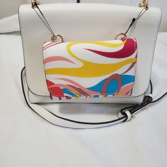 INC INTERNATIONAL CONCEPTS Women's Sibbell 2-1 Crossbody Bag White - Picture 2 of 8